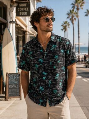 Joe Merlin Tropical Island button down.